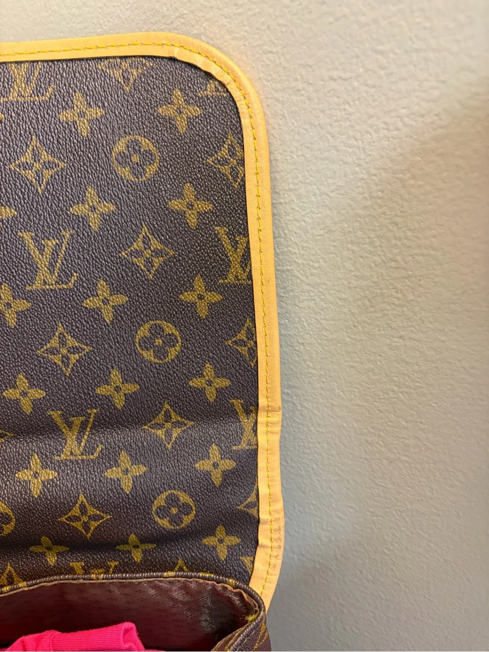 Louis Vuitton Brown Monogram Canvas Briefcase with Tan Leather Trim